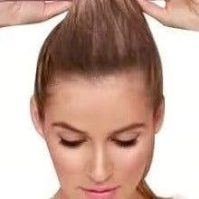 Wrapping a section of hair around a Kansie satin heatless curling rod